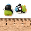 Cartoon Penguin Alloy Enamel European Beads FIND-U008-03G-C-2