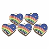 32Pcs 4 Colors Alloy Enamel Pendants ENAM-SZ0002-38-6