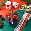 3 Rolls 10M  5 Colors Hot Stamping Christmas Polyester Ribbons Set OCOR-TA0002-13-7