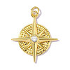 Brass Micro Pave Clear Cubic Zirconia Pendants CU-OY001-59G-1
