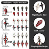 24Pcs 6 Styles Alloy Enamel Pendants ENAM-TA0001-56-3