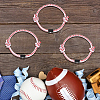 Alloy & Polyester Cord Bracelets for Women Men BJEW-WH0041-54-4
