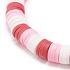 4Pcs 4 Style Handmade Polymer Clay Heishi Surfer Stretch Bracelets Set BJEW-JB08637-7