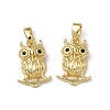 Brass Micro Pave Cubic Zirconia Pendants KK-F924-04G-1