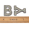 Alphabet Resin Rhinestone Patches DIY-TAC0005-45B-16