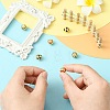 6Pcs 3 Styles Round Brass Micro Pave Cubic Zirconia Beads KK-CJ0003-49-5