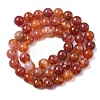 Natural Fire Crackle Agate Beads Strands X-G-G212-8mm-10-4