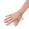 Glass Stretch Beaded Bracelets & Cotton Braided Cord Bracelet Sets BJEW-JB05401-02-4
