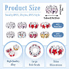 8Pcs 2 Styles Alloy Rhinestone European Beads FIND-TA0010-84-4
