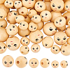 Olycraft 60Pcs 3 Styles Natural Wood European Beads WOOD-OC0003-59-1