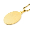 Stainless Steel Virgin Mary Pendant Necklace with Box Chains for Women LS-NJEW-E066-01G-3
