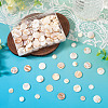 200Pcs 2 Styles Natural Freshwater Shell Disc Charms BSHE-TA0001-33-5