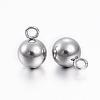 Tarnish Resistant 201 Stainless Steel Round Ball Charms STAS-H376-33-2