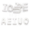 5Pcs 5 Styles 925 Sterling Silver Hollow Initial Beads STER-TA0001-55-1
