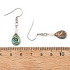 Paua Shell & Pearl Dangle Earrings EJEW-JE07289-7