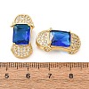 Brass Pave Blue Cubic Zirconia Pendants CU-CBADD64-15G-3