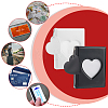 2 Sets 2 Colors 3 Inch PVC Mini Heart Hollow Photocard Holder Book AJEW-CP0005-83-5