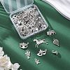64Pcs 8 Styles Carnival Theme Tibetan Style Alloy Pendants TIBE-FP0001-12-5