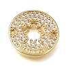 Brass Micro Pave Clear Cubic Zirconia Connector Charms CU-CBAA556-04E-1