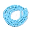 Electroplate Opaque Solid Color Glass Beads Strands EGLA-A044-P1mm-L08-3