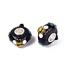 3D Lampwork & Brass Core European Beads LAMP-Q042-01B-1