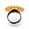 Adjustable Alloy & Iron Bezel Cup Ring Base with Rotatable Tray MAK-T012-11G-3