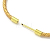 3MM Braided Round Imitation Leather Cord Bracelet Making MAK-S075-01G-P-3