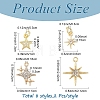16Pcs 8 Styles Brass & Alloy & Rhinestone & Cubic Zirconia Pendants Sets FIND-YW0011-28-2