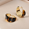 Brass & Acrylic Hoop Earrings FS-WG659A8-01-1