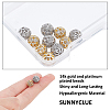 10Pcs 2 Colors Rack Plating Brass Micro Pave Clear Cubic Zirconia Beads ZIRC-SC0001-23-3