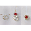 Flower 304 Stainless Steel Cubic Zirconia Dangle Stud Earrings EJEW-TA00800-03-5
