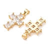 Brass Pave Clear Cubic Zirconia Pendants CU-CBA2907-01D-G-2