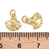 Brass Micro Pave Clear Cubic Zirconia Charms KK-Q085-02A-G-3