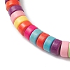 Synthetic Turquoise & Coconut Beads Stretch Bracelets for Women BJEW-JB12527-01-3