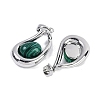 Synthetic Malachite Teardrop Pendants KK-U043-39P-01-2