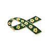 Awareness Ribbon with Flower Enamel Pins JEWB-H030-01KCG-03-2