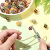 35Pcs 7 Colors Chakra Natural Mixed Gemstone Pendants PALLOY-CJ00050-5