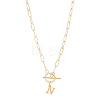 304 Stainless Steel Letter Pendant Necklaces NJEW-LP0001-52N-G-1