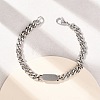 667 Stainless Steel Oval Link Bracelets BJEW-F529-11P-1
