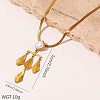 304 Stainless Steel & Imitation Pearl Tassel Necklaces WG6FCB2-06-1
