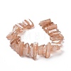 Natural Quartz Crystal Points Beads Strands G-K181-B26-3