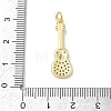 Brass Micro Pave Clear Cubic Zirconia Pendants KK-D289-01G-07-3