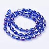 Electroplate Glass Beads Strands EGLA-D015-15x10mm-13-1