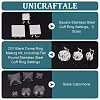 Unicraftale DIY Blank Dome Ring Making Kit STAS-UN0049-06-5