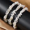 Natural White Moonstone Stretch Bracelets BJEW-JB03681-09-5
