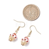 Ice Cream Cup Handmade Glass Seed Beads Dangle Earrings for Women EJEW-MZ00392-01-3