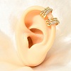 Brass Micro Pave Cubic Zirconia Cuff Earrings for Women CU-CBAE7DF-21G-1
