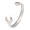 304 Stainless Steel Cuff Bangles for Women Men BJEW-P386-03P-4