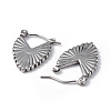 304 Stainless Steel Teardrop Thick Hoop Earrings for Women EJEW-I284-16P-2