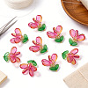 10Pcs Glass Pendants PALLOY-SZ00062-4
